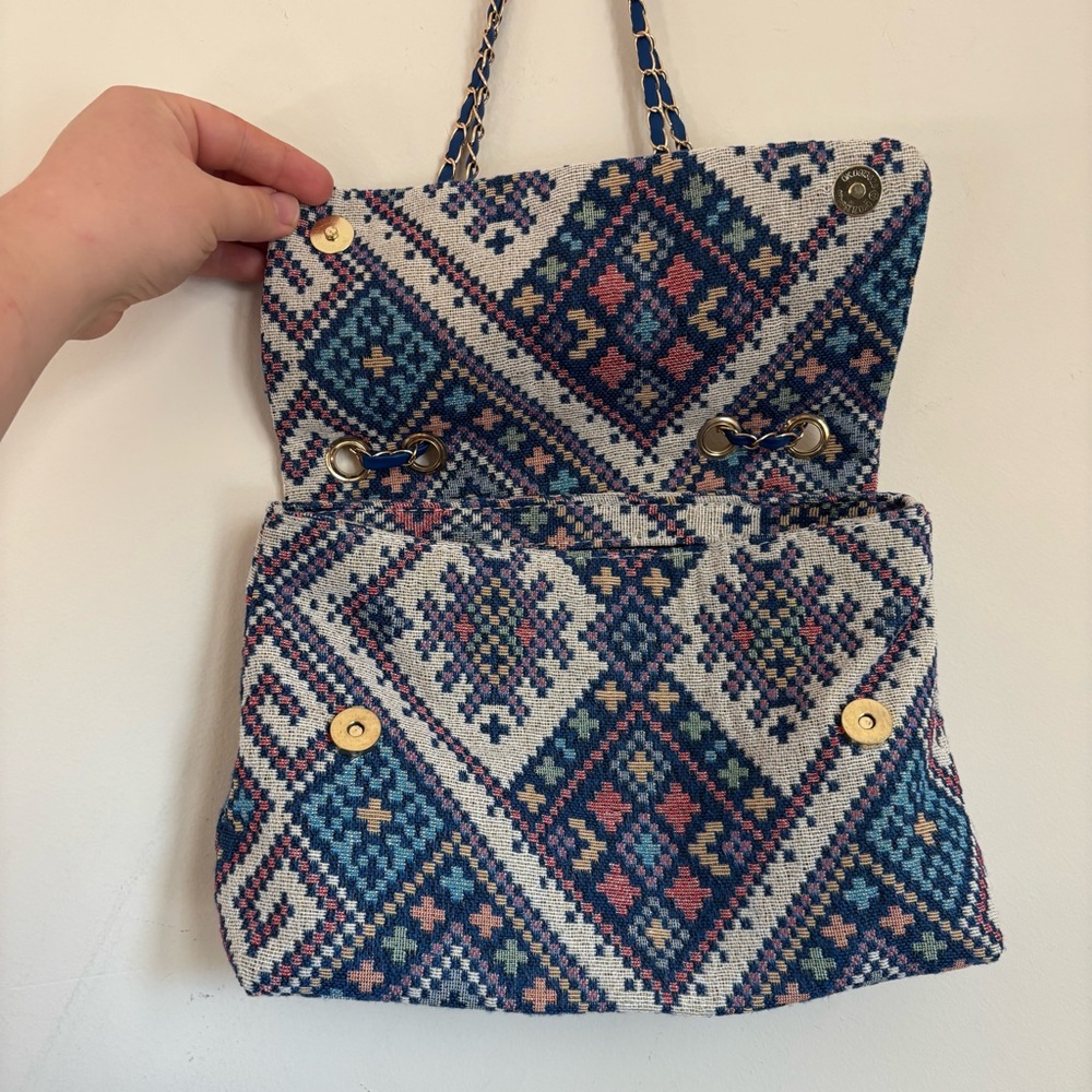 Geometric Patterned Shoulder Bag - image 2